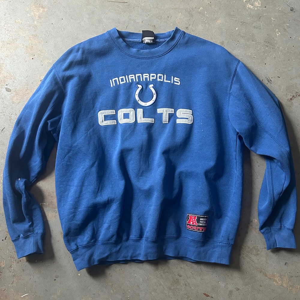 Vintage NFL Team Apparel Indianapolis Colts Blue Crewneck Sweater Men’s Large L